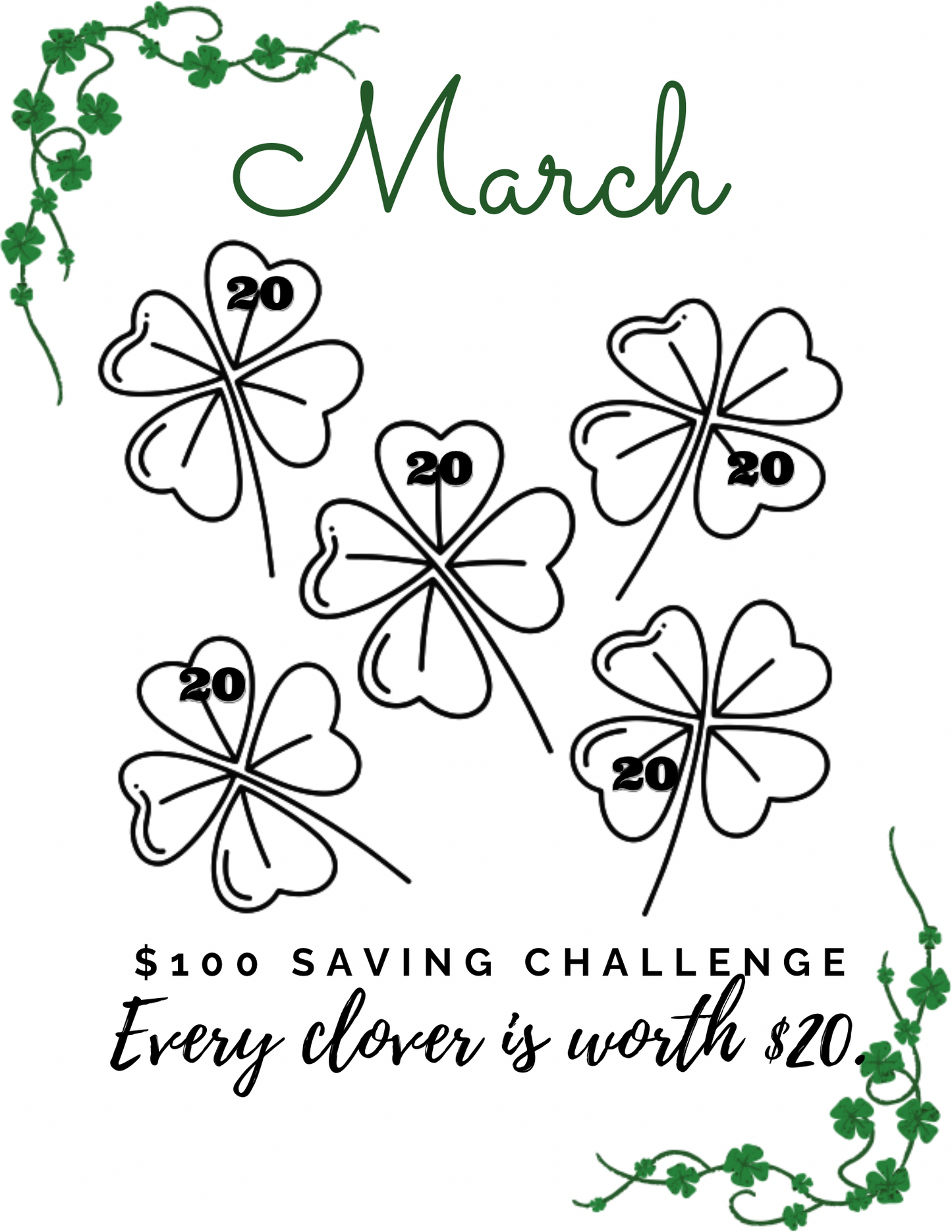12 Month Saving Challenge