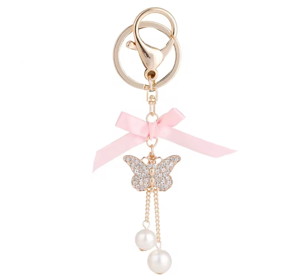 Pearled Butterfly Charm