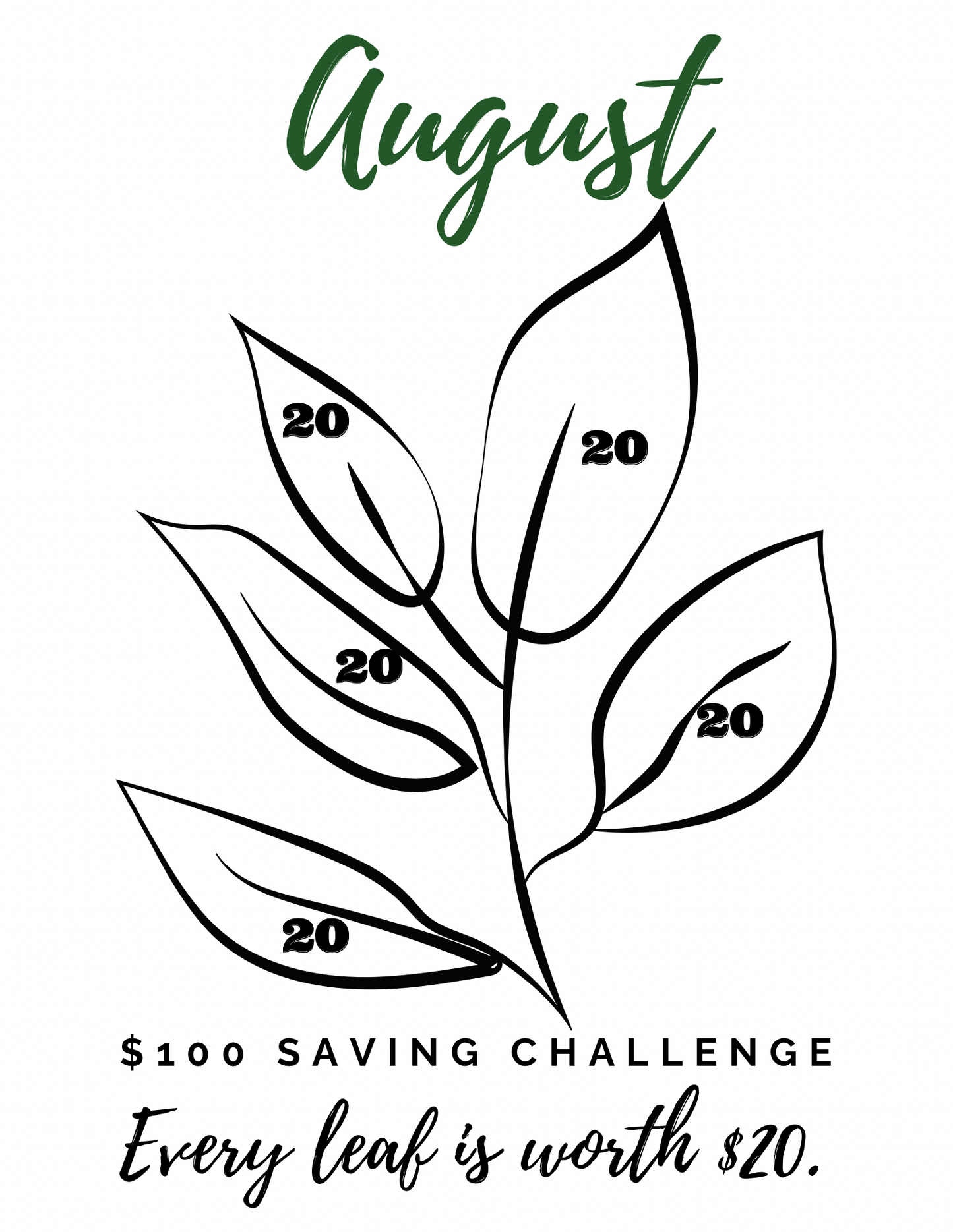 12 Month Saving Challenge