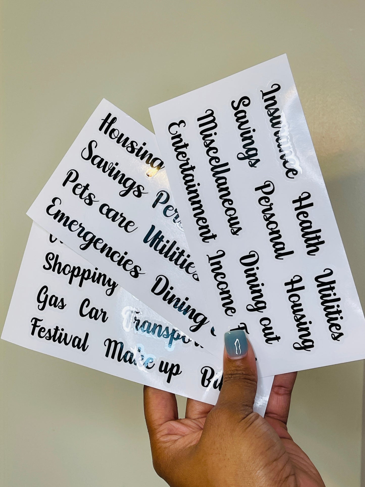 Budgeting Labels- Pack of 3