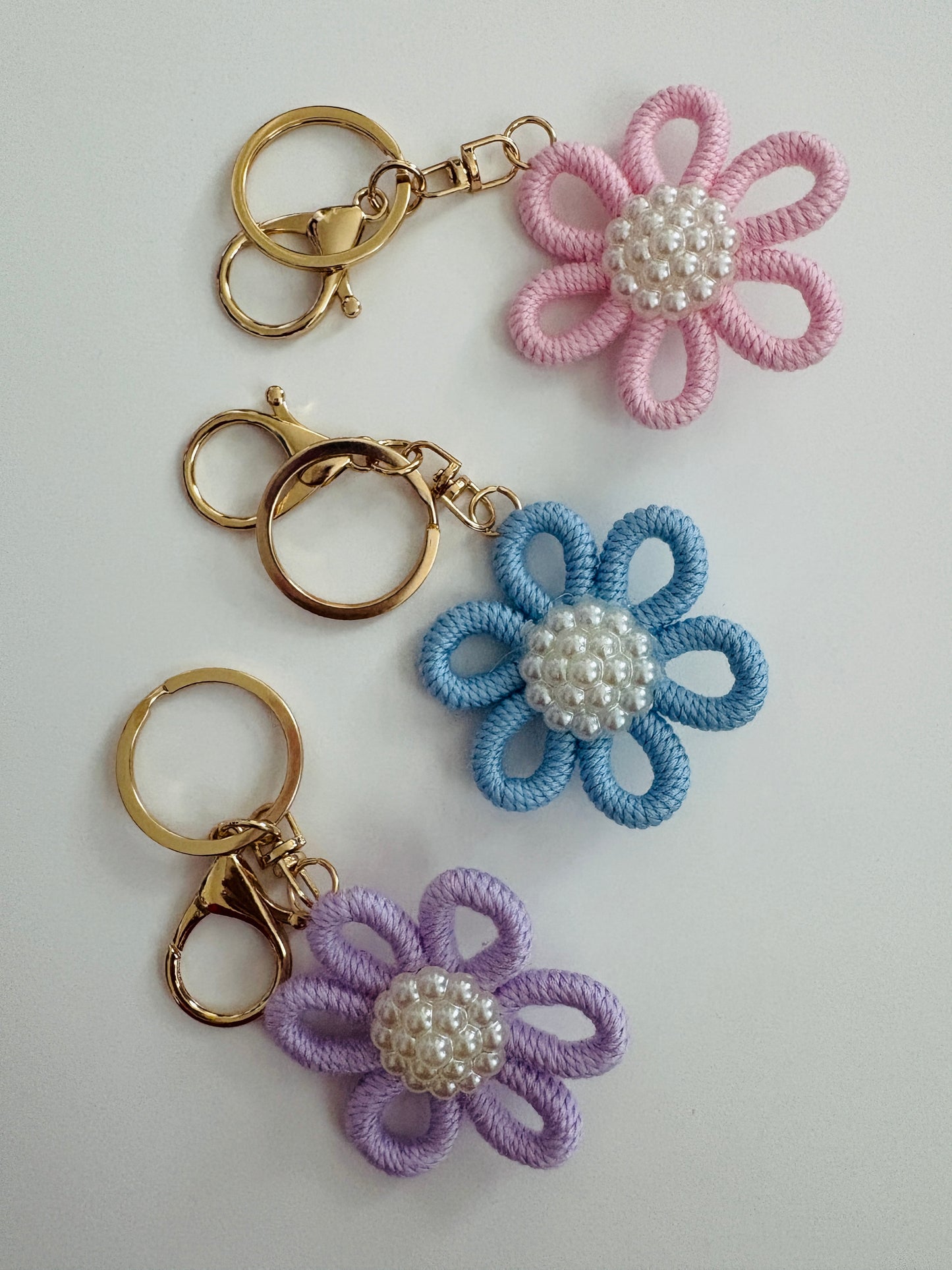 Pastel Pearled Flower Charm