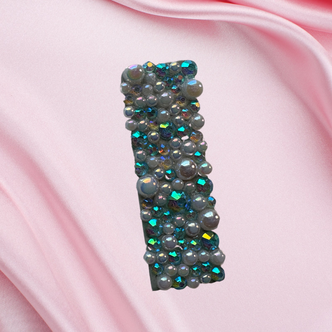 Green BlingMag – Handmade Sublimation Acrylic Paper Clip Charm!