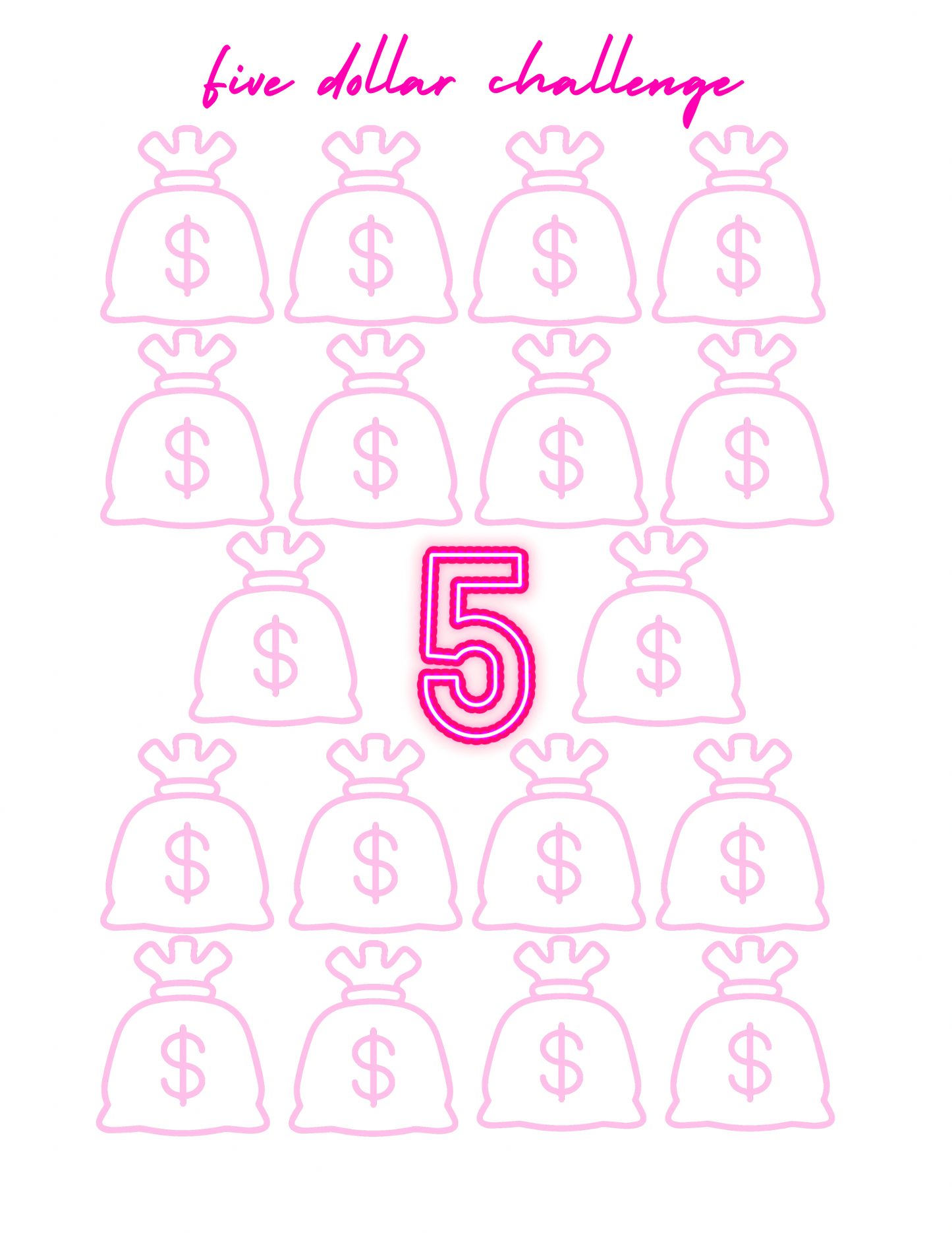 Pretty in Pink Savings Challenge