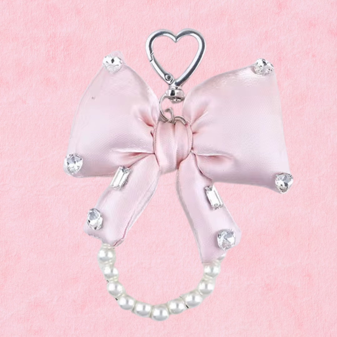 Gemstone bow charm