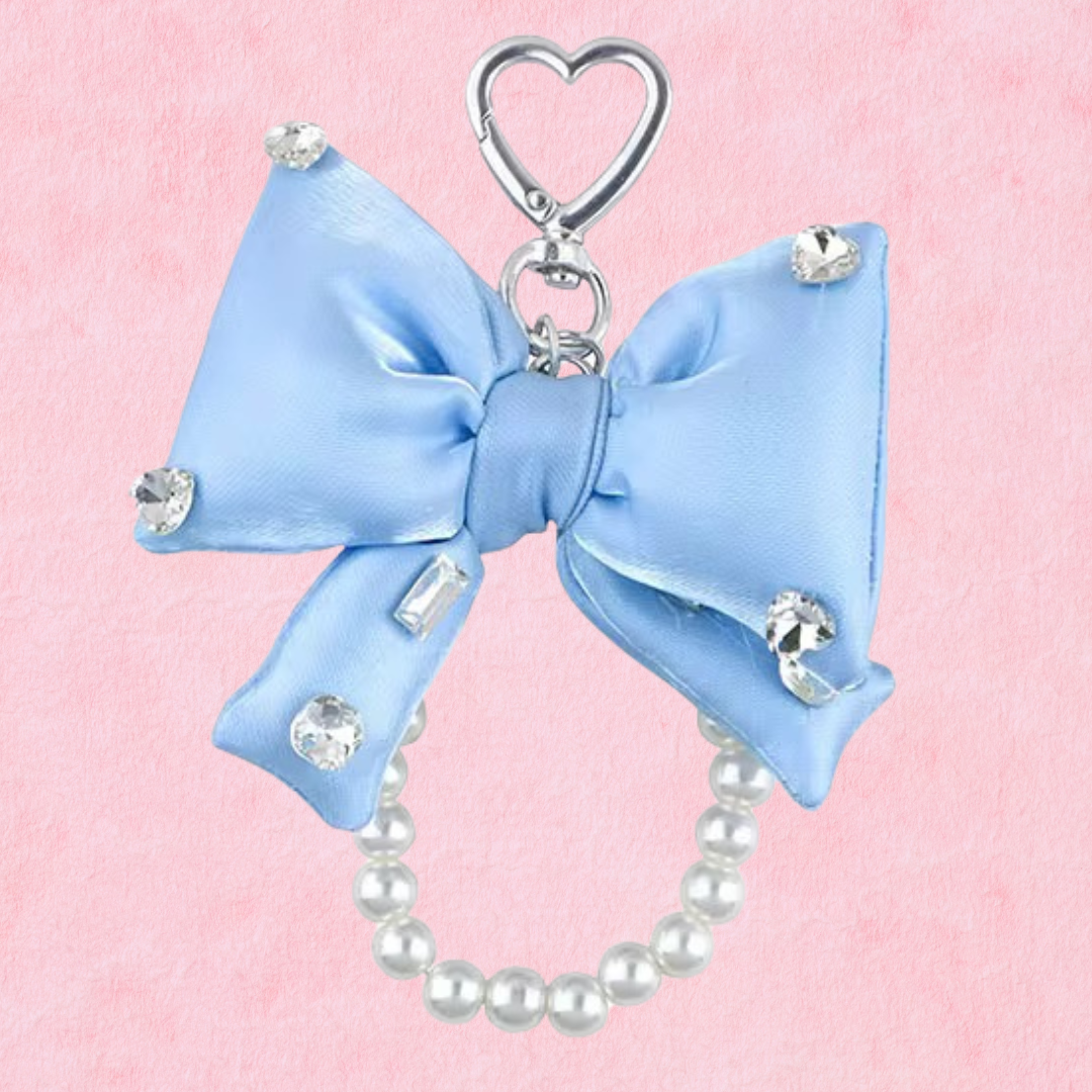 Gemstone bow charm