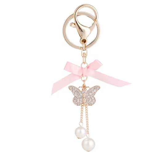 Pearled Butterfly Charm