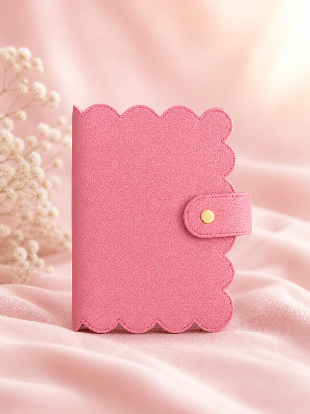 Bria Scalloped Binder - Pink