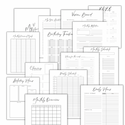 Daily Weekly Monthly Planner - Undated