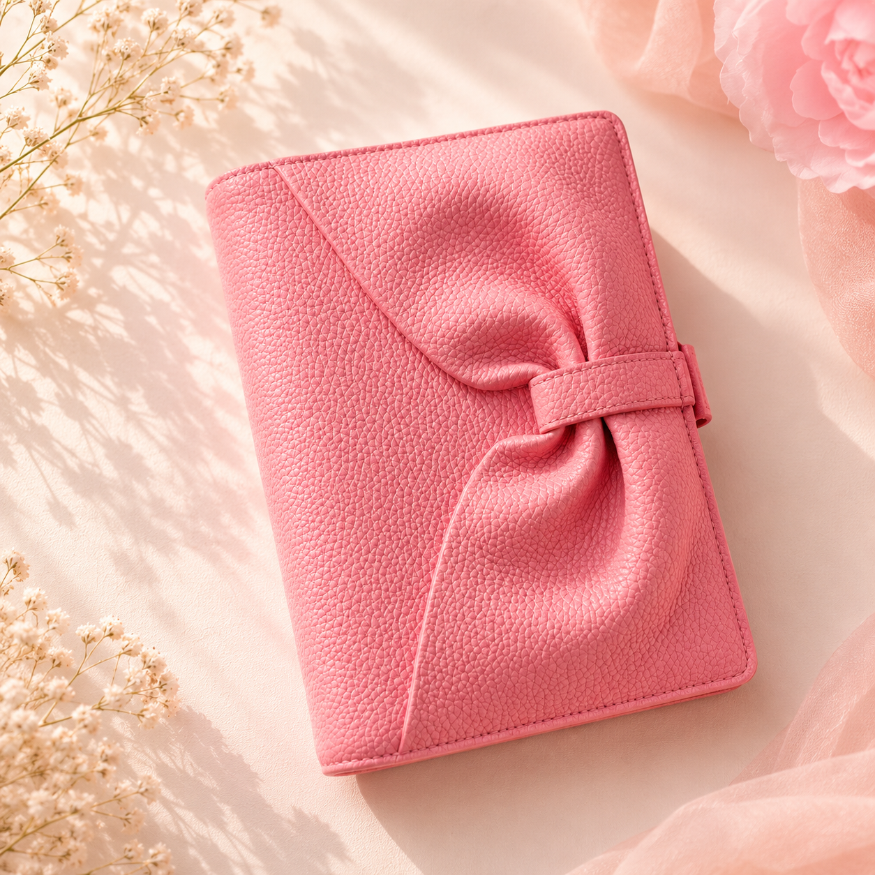 Pink A6 Bow Binder