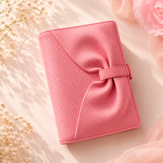 Pink A6 Bow Binder