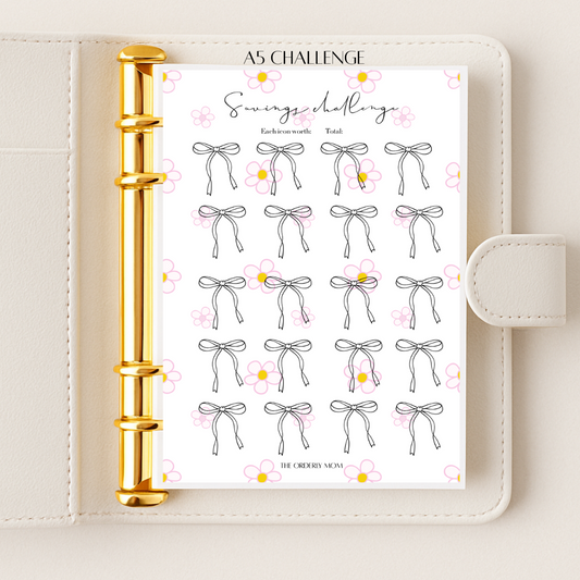 Girly Bows - A5 Challenge