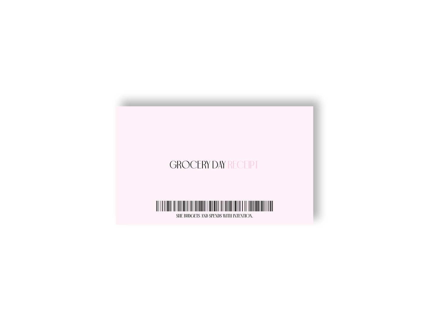 Grocery Day Receipt - A7