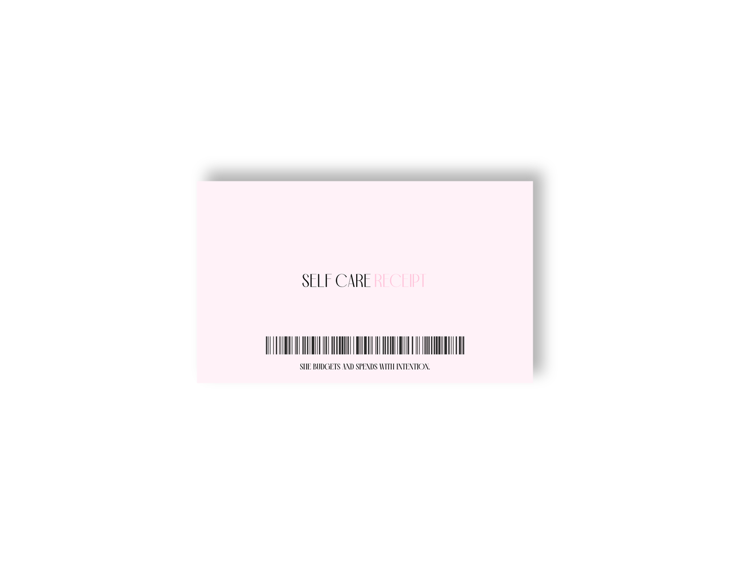 Self Care Receipt - A7