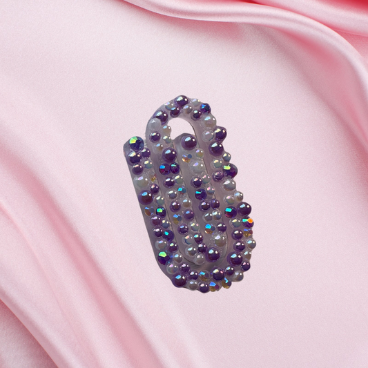 Purple BlingBit – Handmade Sublimation Acrylic Paper Clip Charm!