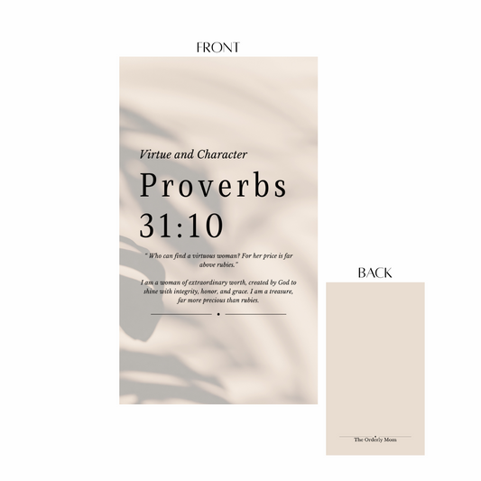 A6 Proverbs 31 dashboards- Unlaminated