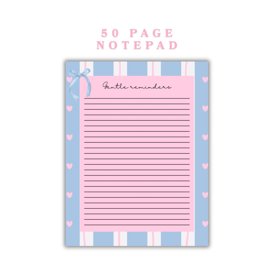 Gentle Reminders Notepad